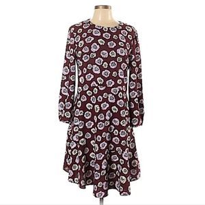 LOFT Purple Floral Patterned Dress